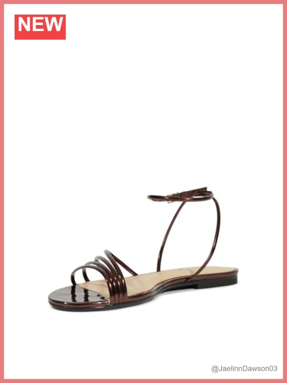 Strappy Flat Sandals Leather Ankle Strap Buckle Gladiator